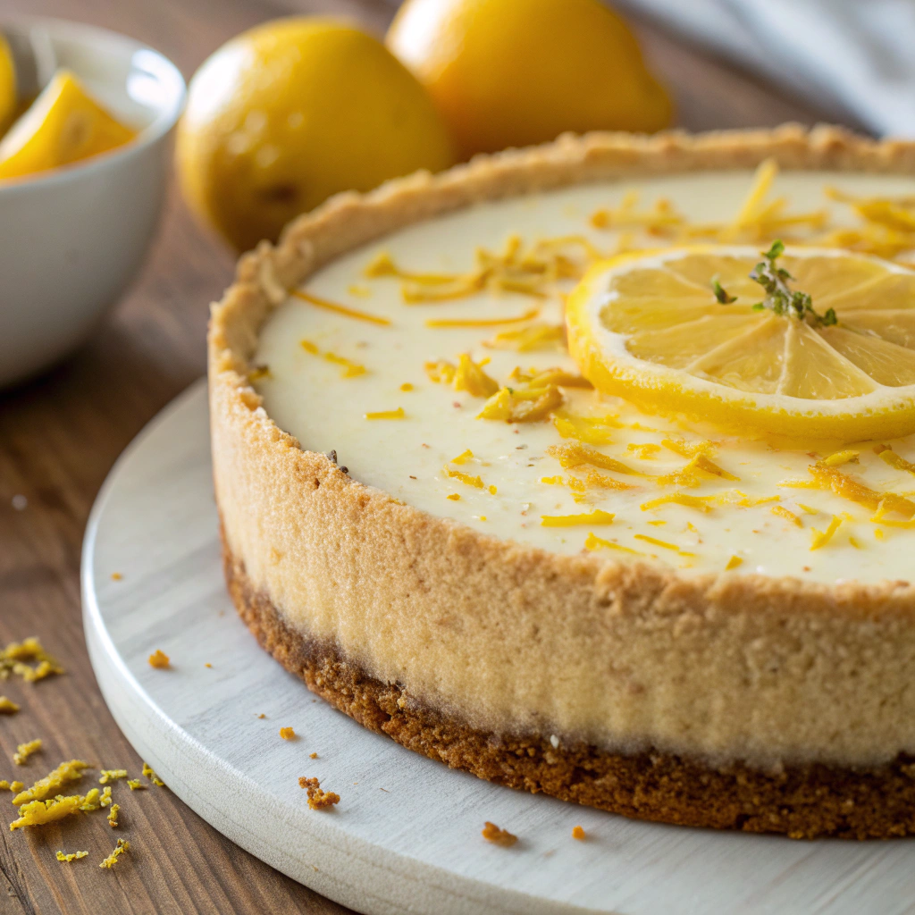 Best Citrus Cheesecake No Bake Recipe - Easy, Creamy Dessert 4 Delicious no-bake citrus cheesecake topped with lemon zest and served on a buttery graham cracker crust