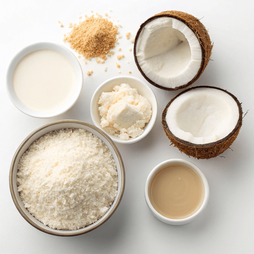Easy Creamy Coconut Mexican Ice Cream (Paletas) Recipe - Best Homemade Dessert 5 Ingredients for coconut Mexican ice cream featuring unsweetened shredded coconut, Mexican crema, and sweetened condensed milk