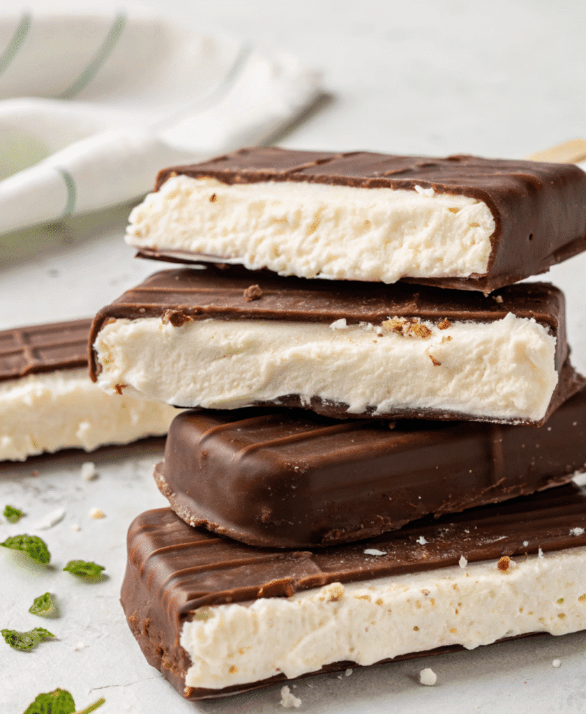 Easy Cottage Cheese Ice Cream Bars With Just 4-Ingredient 4 Delicious cottage cheese ice cream bars dipped in sugar-free dark chocolate, a perfect summer treat