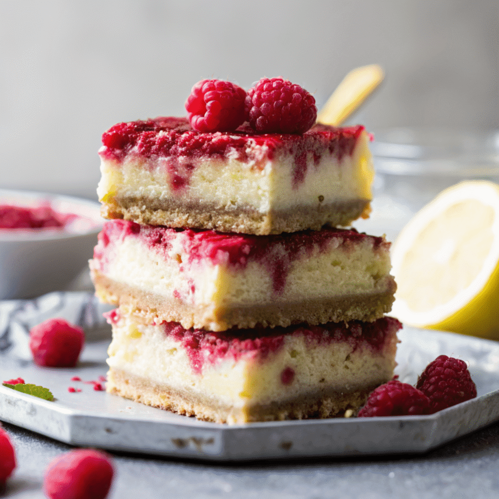 Dreamy Lemon Raspberry Bars Recipe - No-Bake, Vegan, and So Easy 4 Delicious lemon raspberry bars recipe, a vegan, no-bake treat bursting with flavor