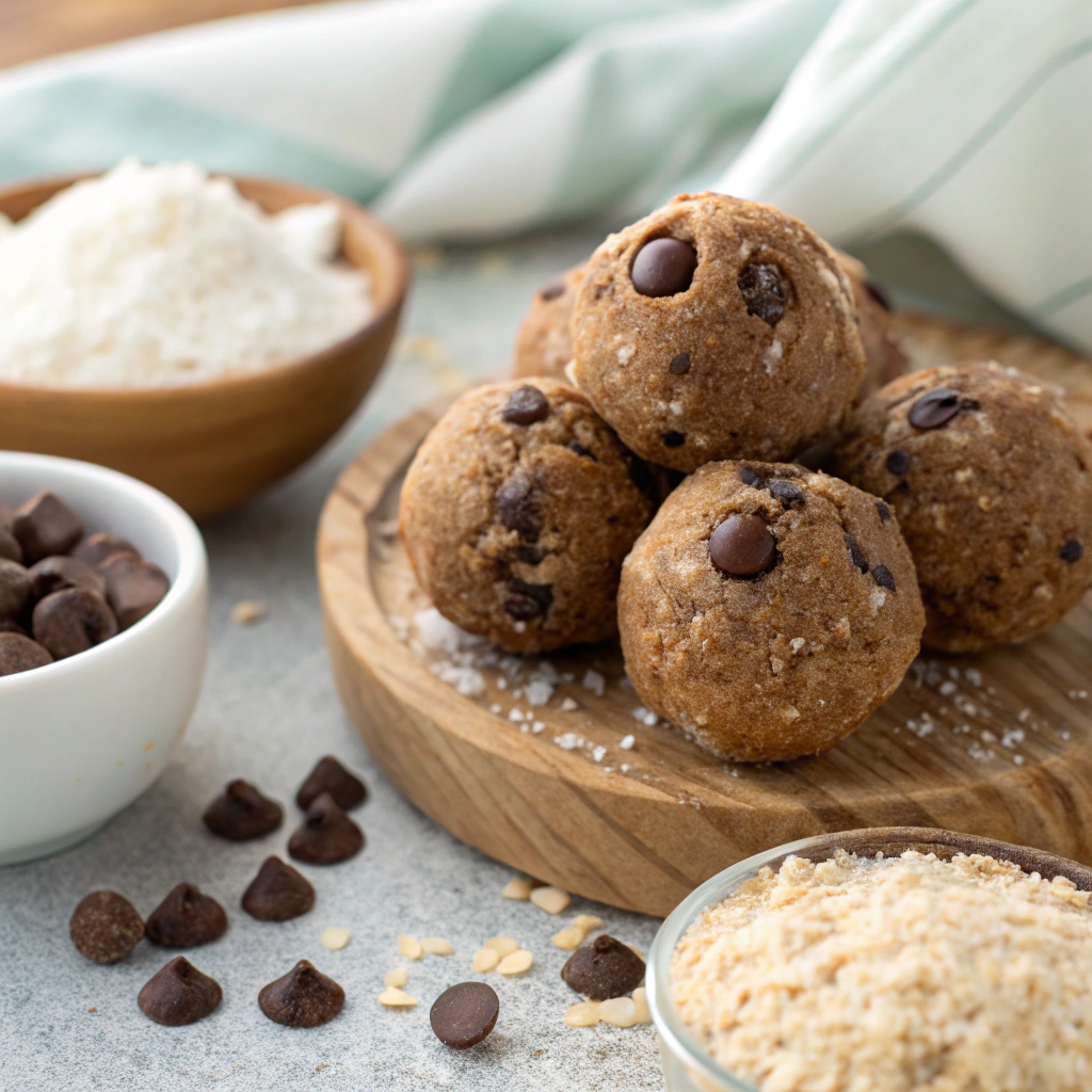 Home 2 Healthy No-bake Cottage Cheese Brownie Batter Protein Bites
