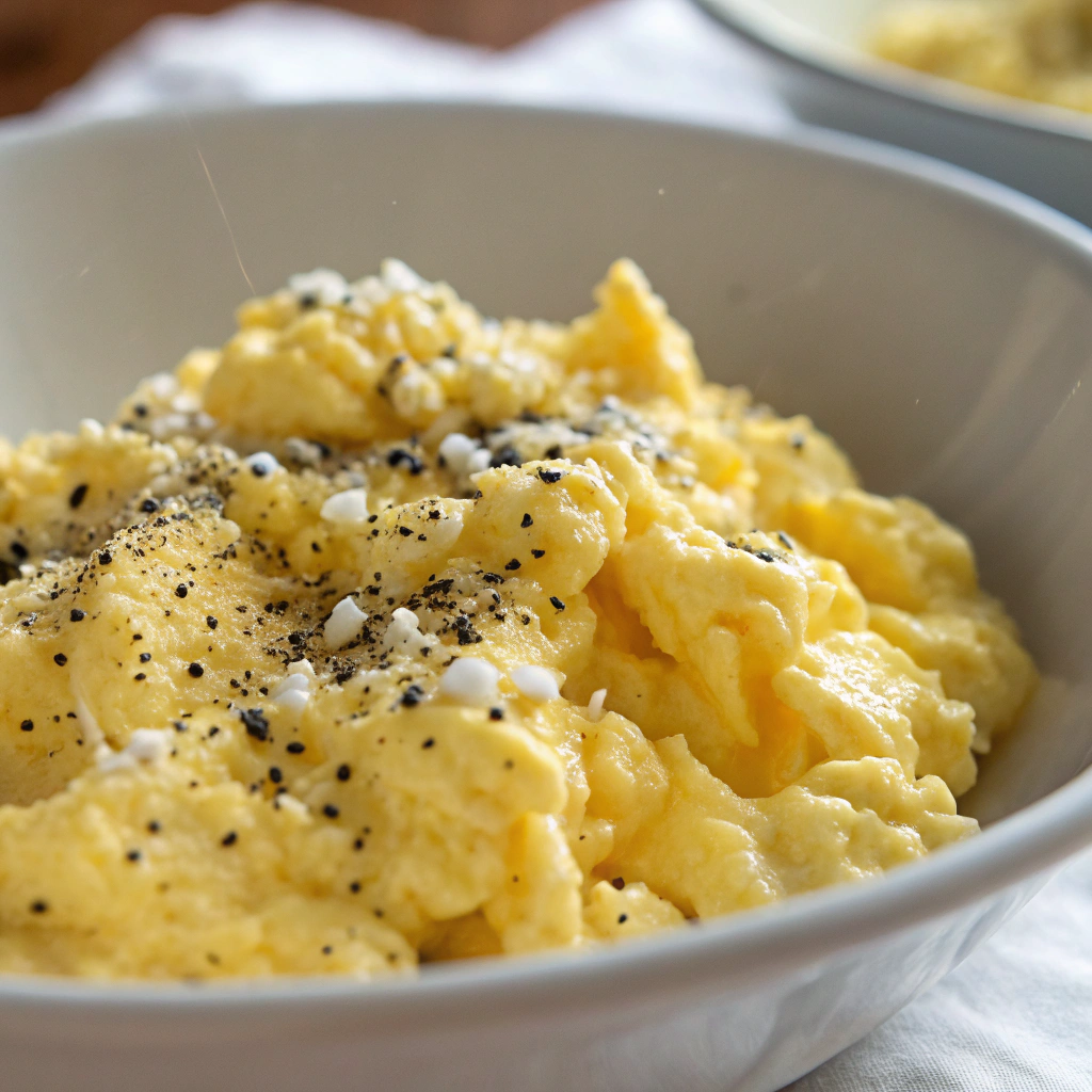Scrambled Eggs Without Butter - Easy, Healthy, and Done in 5 Minutes 4 Delicious scrambled eggs without butter made with olive oil, perfect for breakfast